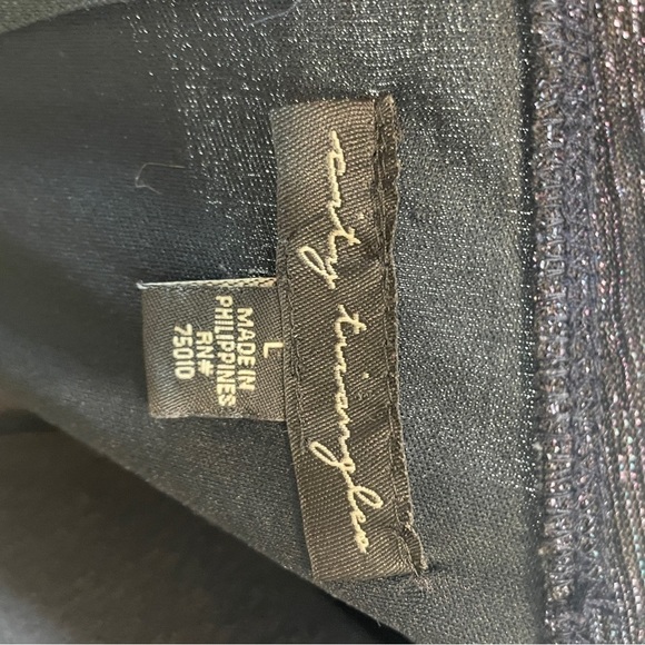 City Triangles Ruched Women's Dress Size Large Y2k 2000 Metallic Shimmer Blue - Picture 13 of 14